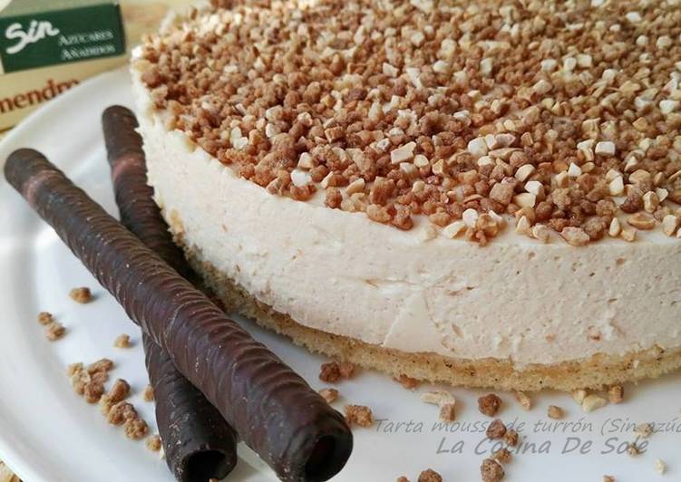 Tarta mousse de turrón (sin azúcar)