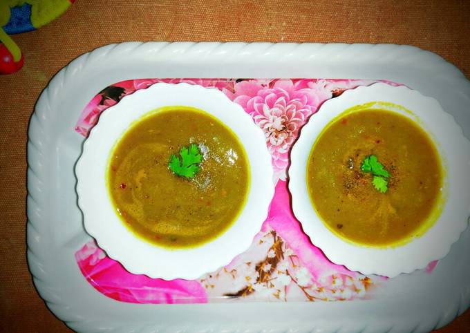 Recipe of Any-night-of-the-week Moong dal mix vegetable soup