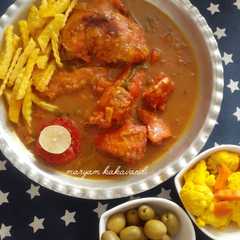 خورشت مرغ با رب ذغال اخته-レシピのメイン写真