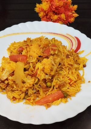 A picture of Mix Vegetable Pulao.