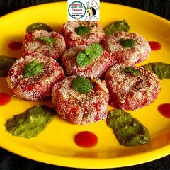 A picture of Beetroot Mix Vegetable Pink Cutlet.