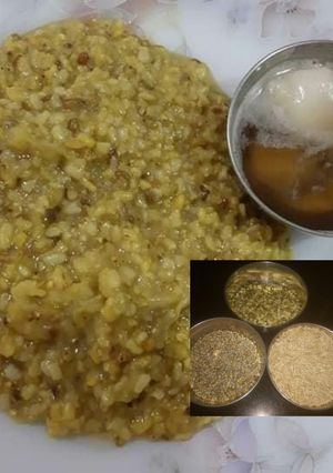 ब्राउन राइस बाजरी मूंग दाल खिचडी (brown rice bajri moong dal khichdi recipe in marathi) रेसिपी चे मुख्य फोटो 
