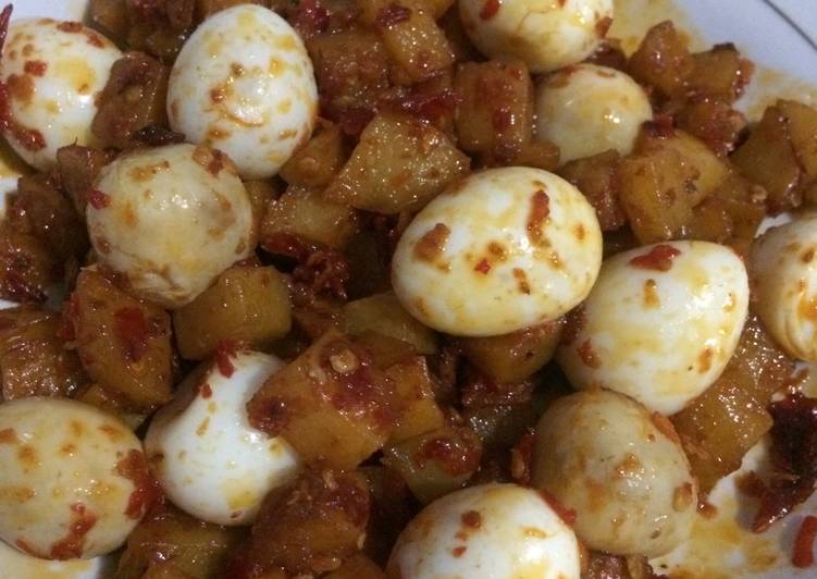 Kentang Balado Telor Puyuh