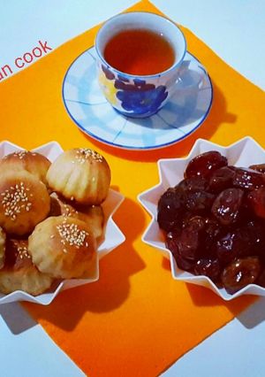 عکسی از دستور قرابیه خرما و گردو 😍😋