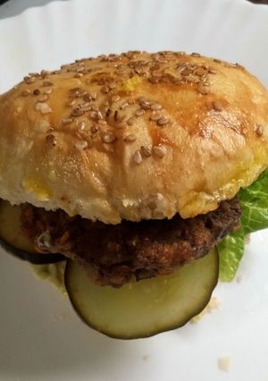 Una foto de Hamburguesa casera