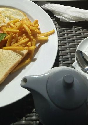 A picture of My heavy breakfast #my eldy breakfast.