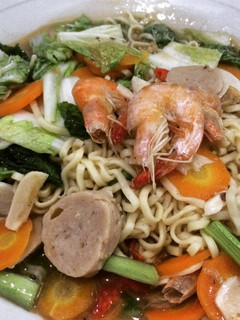 Foto resep Mie kuah udang
