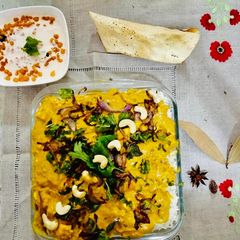 A picture of Paneer biryani.