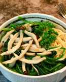 Mỳ Ý xào rau nấm