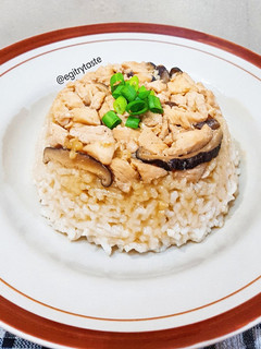 Foto resep Nasi Tim Ayam Jamur