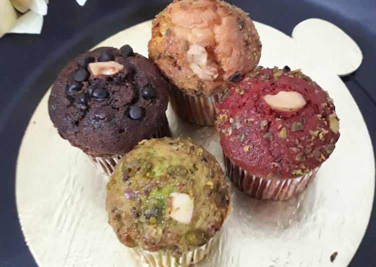 Step-by-Step Guide to Prepare Favorite Multicolour  muffins