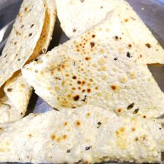 A picture of Recipe of different shape of papad.