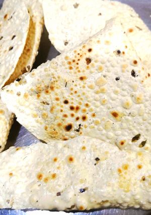 A picture of Recipe of different shape of papad.