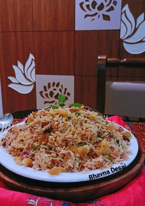 A picture of શાહી રતાળુ પુલાવ.(Shahi Ratalu pulao Recipe in Gujarati).