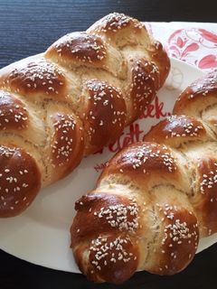 Foszlós fonott húsvéti kalács recept fotója