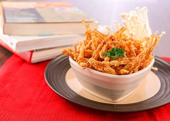 Resep Jamur Enoki Goreng Crispy