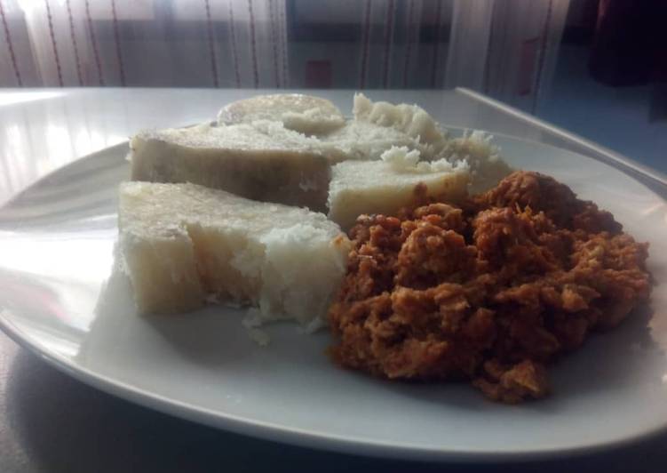 Easiest Way to Diet Tasty Yam and egg sauce