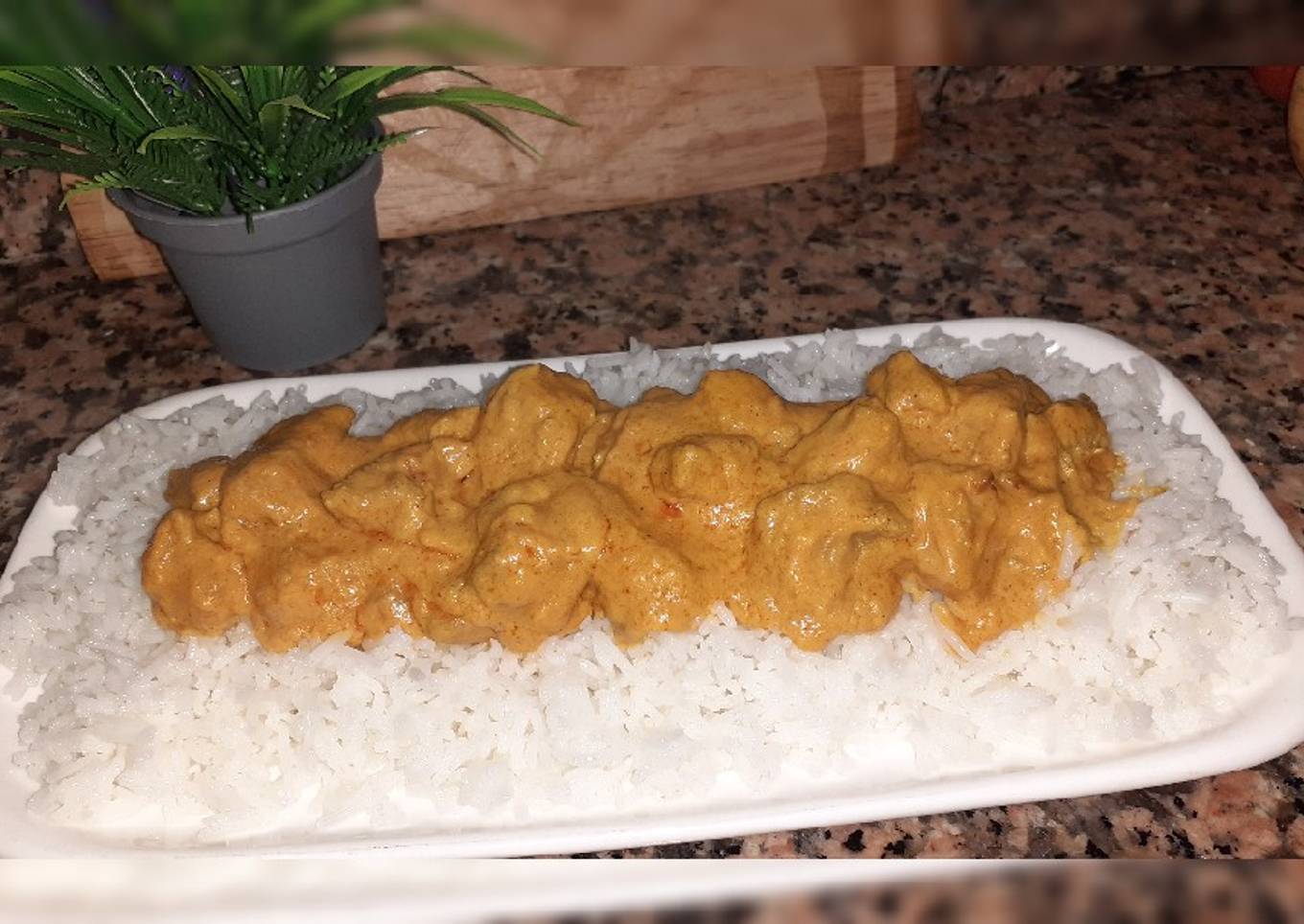 Pollo con arroz basmati estilo Indio