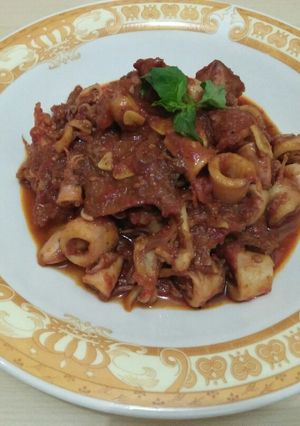Foto resep Cumi seuhah (bahasa sunda=pedas)