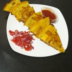 Masala fries omelette A picture of Masala fries omelette.
