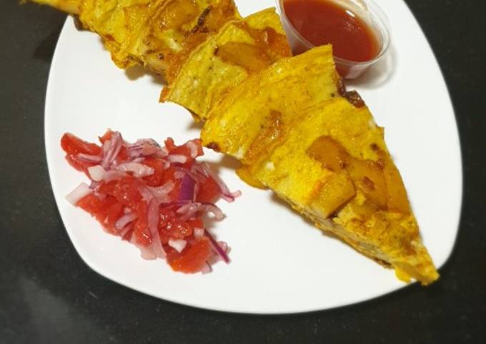 Recipe of Quick Masala fries omelette - New Recipe Nasta