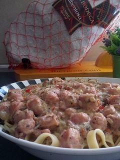 Una foto de Salsa especial de longaniza y cerveza para pasta