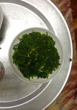 Hình của món Rau muống xào tỏi.