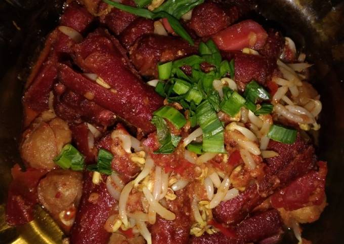 Resep Bakso sosis toge bumbu merah, Menggugah Selera