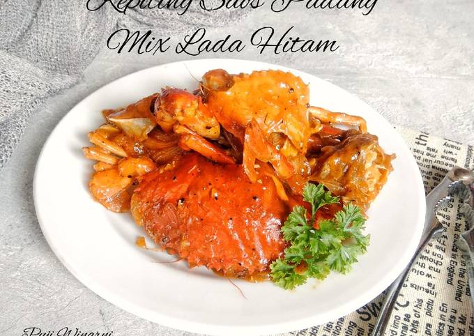 Bagaimana Membuat Kepiting saos padang mix lada hitam, Bisa Manjain Lidah