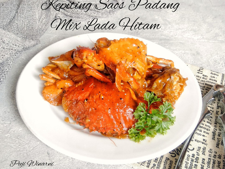 Bagaimana Membuat Kepiting saos padang mix lada hitam, Bisa Manjain Lidah