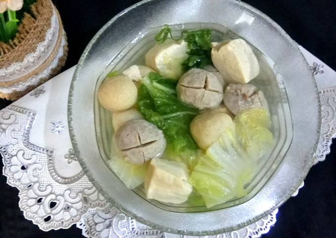 Resep Bening Sawi Putih Tahu Bakso Oleh Vay Kitchen Cookpad