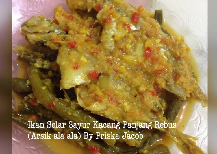 Ikan Selar Sayur Kacang Panjang Rebus (Arsik ala ala)