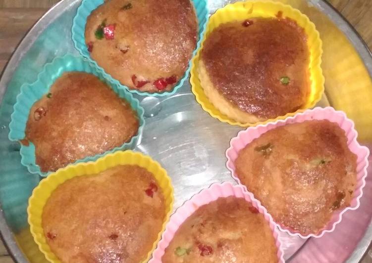 Steps to Prepare Favorite Vanilla tutti frutti muffin