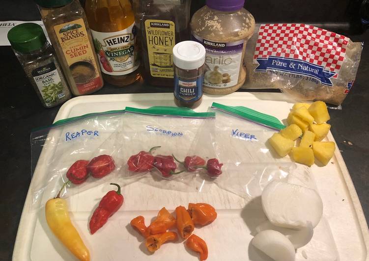 Steps to Prepare Any-night-of-the-week 10 minutes from Hell hot sauce