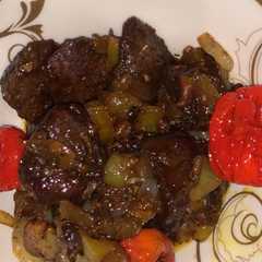 รูปของ Fried/ grilled beef sauce