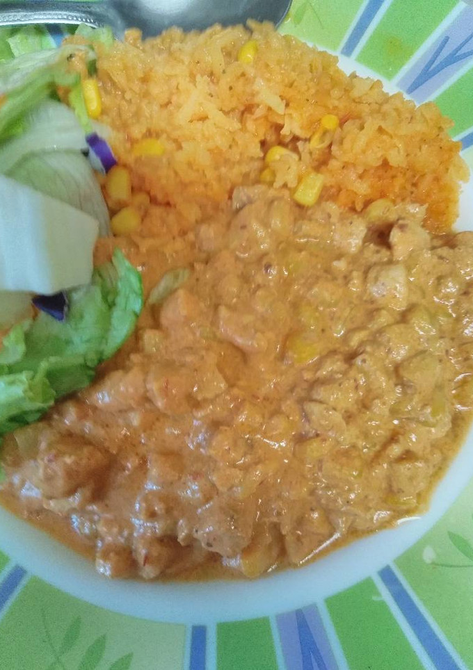 Una foto de Pollo con crema y chipotle al estilo Karla