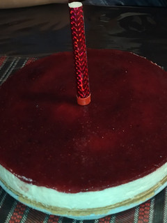 Una foto de Cheesecake de frambuesa sin horno