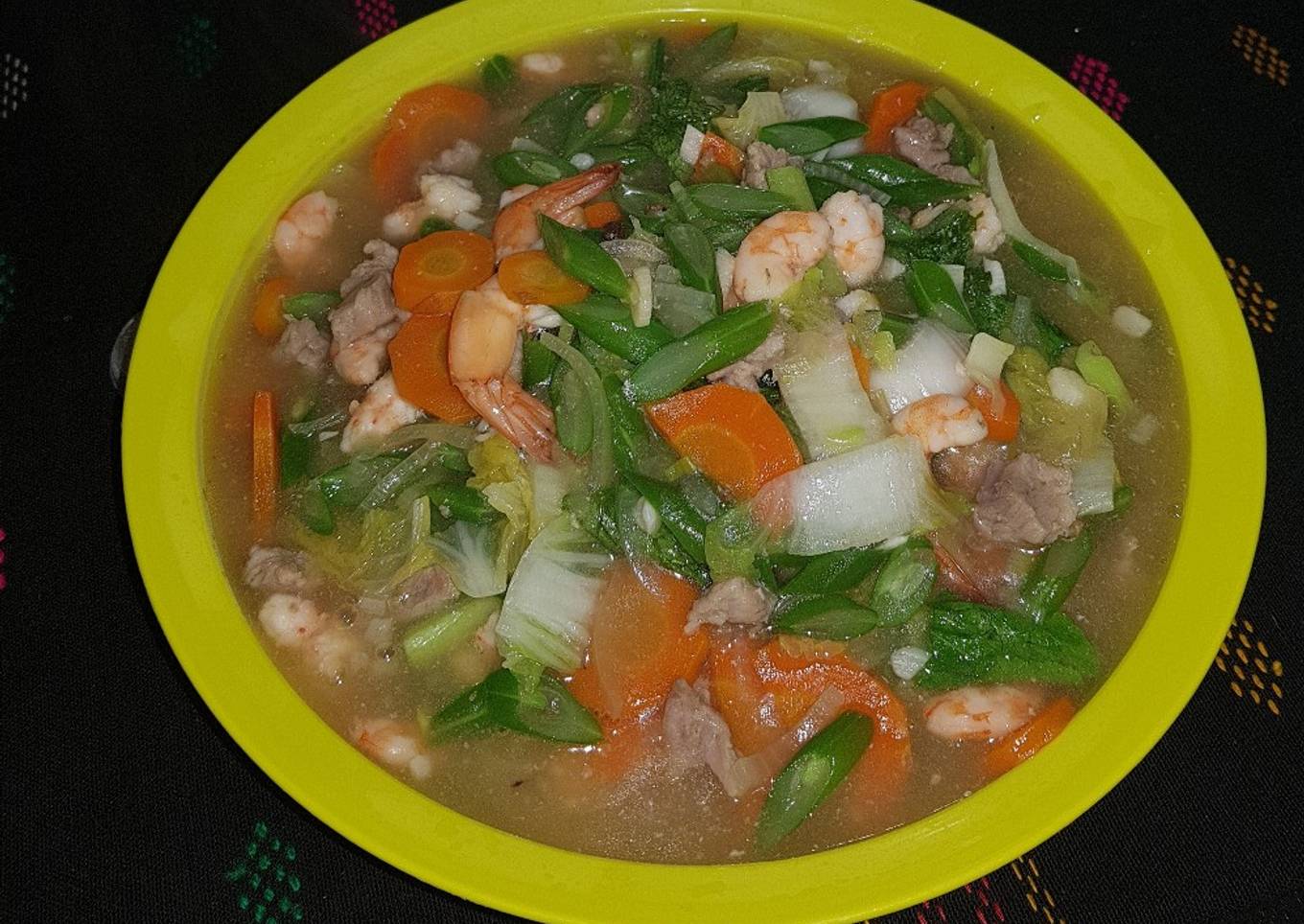 Capcay kuah Udang & Daging