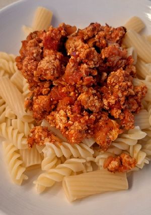 A picture of Vegan ragù (bolognese).