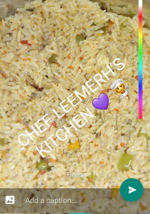A picture of Fried rice and salad.