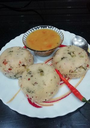 A picture of Masala Tadka Katori Idli.