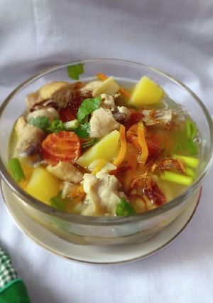 Foto resep Sup ayam ala Pak min Klaten segar dan enak wajib di coba