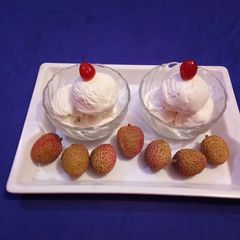 Litchi ice cream A picture of Litchi ice cream.