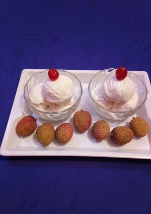 A picture of Litchi ice cream.
