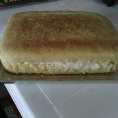 Una foto de Bizcochuelo relleno con crema pastelera de guanábana