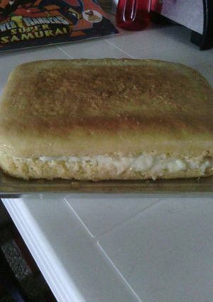 Una foto de Bizcochuelo relleno con crema pastelera de guanábana