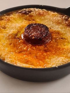 Une photo de Crème brûlée au chorizo