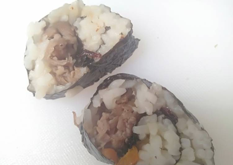 Cara Gampang Menyiapkan 23. Beef Sushi roll Anti Gagal