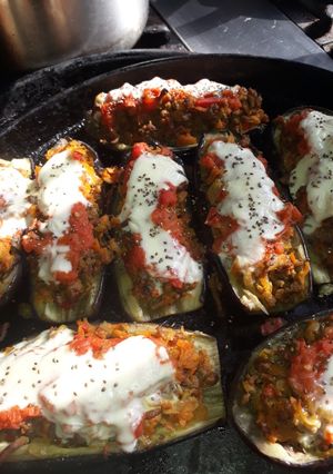 Una foto de Berenjenas rellenas