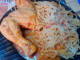 Tallarines con salsa de Pollo 🍝